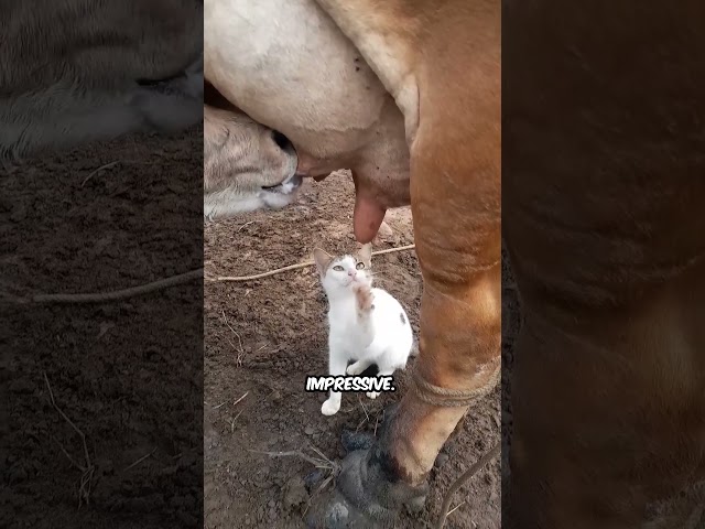 Kitty Craves the Goodness of Cows' Milk!