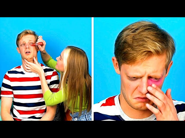 My Girlfriend Does My Makeup! ? Crazy Couple Pranks, Hacks, Challenges By A PLUS SCHOOL
