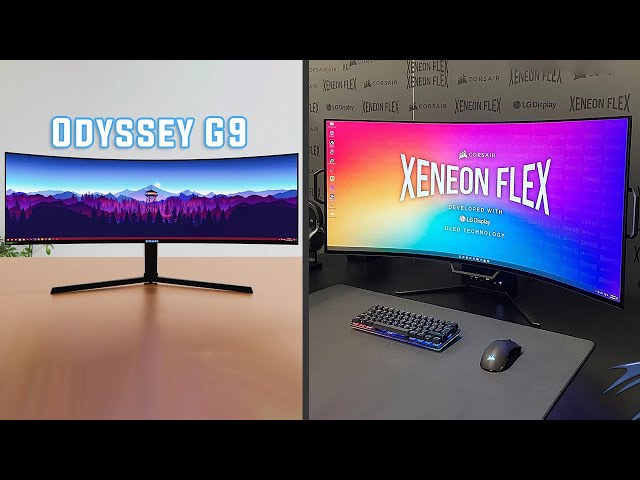 Corsair Xeneon Flex Vs Samsung Odyssey G9 - Side by Side Comparision