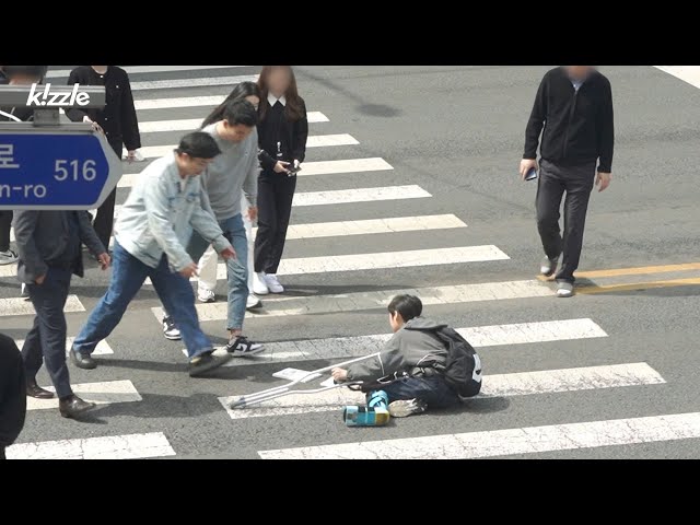 What if the injured child falls on the crosswalk?