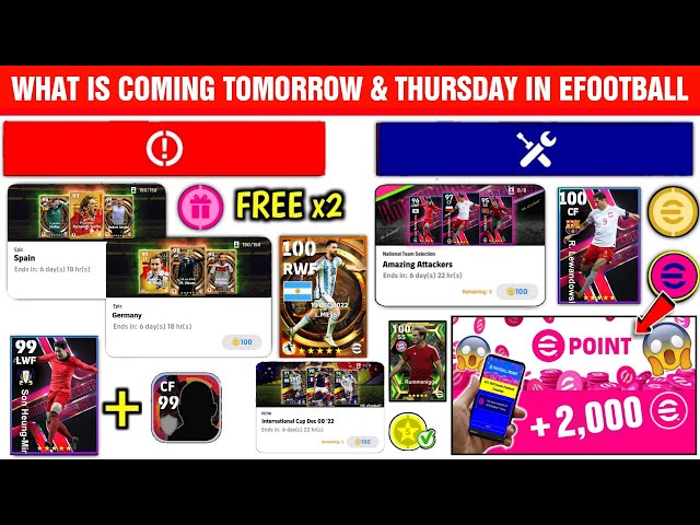What Is Coming On Tomorrow And Thursday In eFootball 2023 Mobile | Free Coins & New Epic Big Time