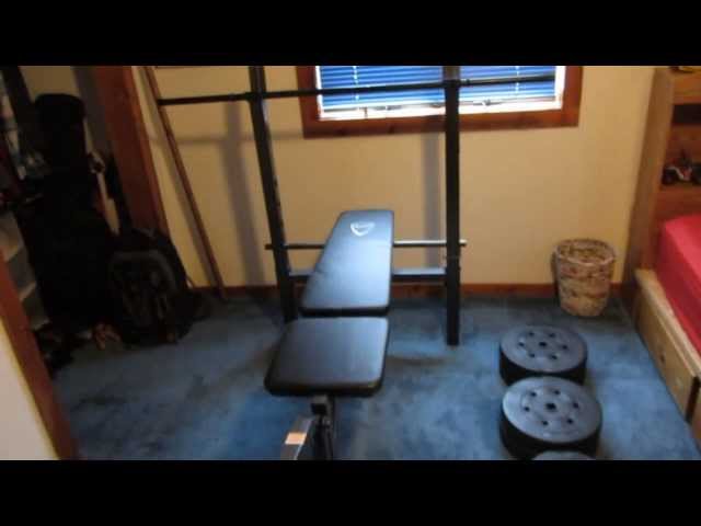 CAP Barbell Deluxe Standard Bench with 100 lb Weight Set