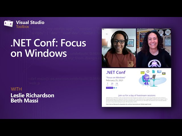 .NET Conf: Focus on Windows