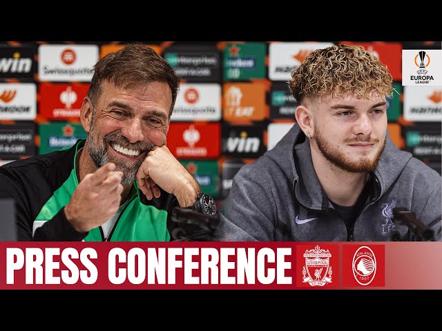 Jürgen Klopp & Harvey Elliott | Europa League press conference | Liverpool vs Atalanta