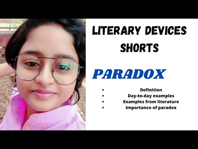 Paradox | literary device / figure of speech | in short | last minute revision | #shorts