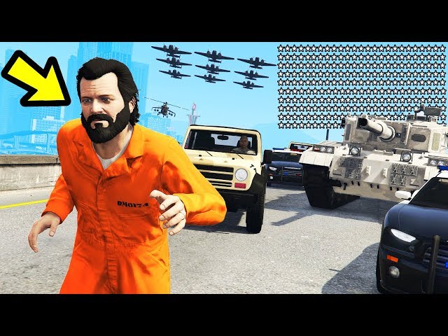 GTA 5 - 250 STAR WANTED LEVEL!! (Can We Escape?)