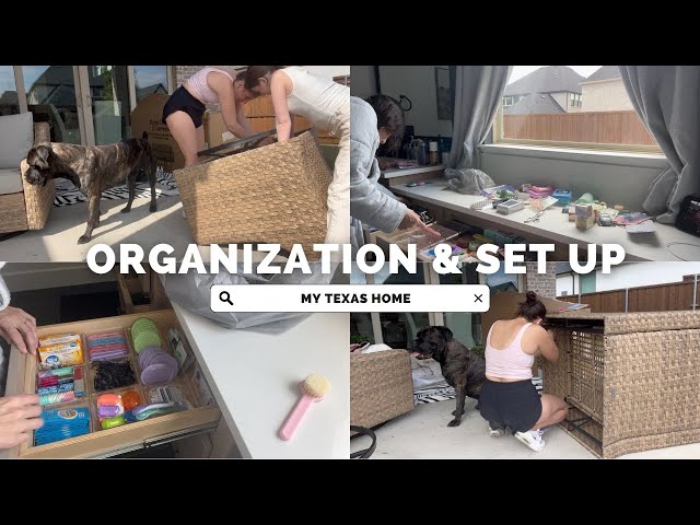 ORGANZING & NEW FURNITURE | Setting up backyard furniture + Organizing My Dollar Tree Items