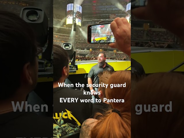Security Guard Loves him some Pantera   #heavymetal  #rockandroll #pantera #metallica #metalhead