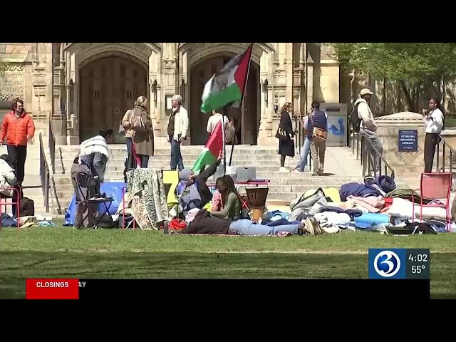 Pro-Palestinian protests continue at Yale
