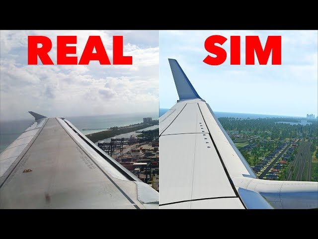 X-Plane 11 4K vs. REAL LIFE! Simulator vs. Real Life Fort Lauderdale-Hollywood Airport (FLL) Landing