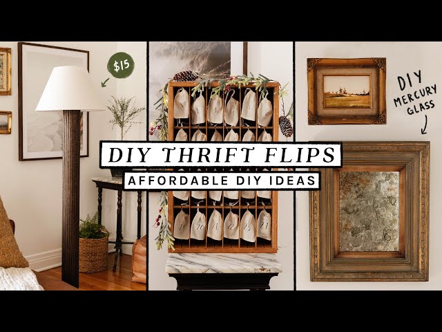 DIY THRIFT FLIP HOME DECOR + FURNITURE 🪚 🔨 Budget Friendly Home Decor Hacks!