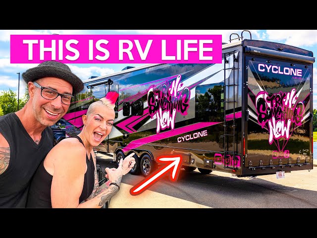 Full-Time RV life- Typical day and how we set up our 45' RV!
