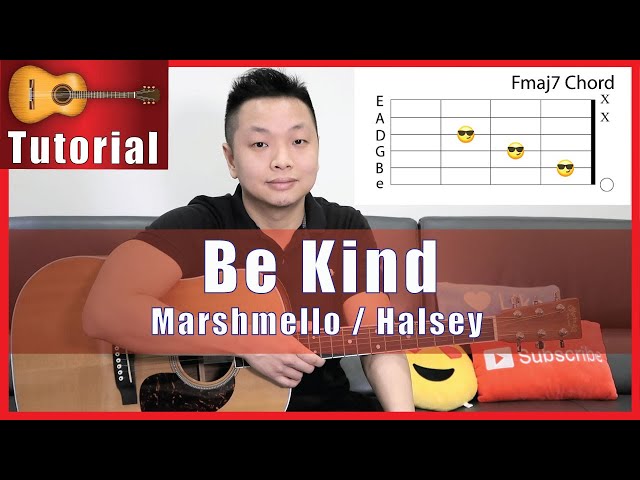 How to play Be Kind on guitar - Marshmello & Halsey