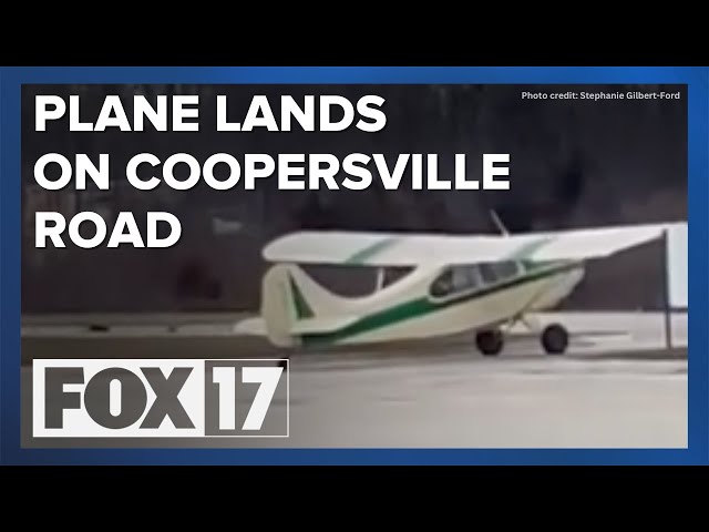 Single-engine plane lands outside Coopersville diner