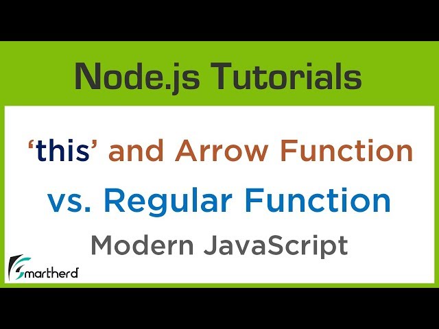 'this' behaviour in Arrow Function vs. Regular Functions in JavaScript. Node.js Tutorial #2.4