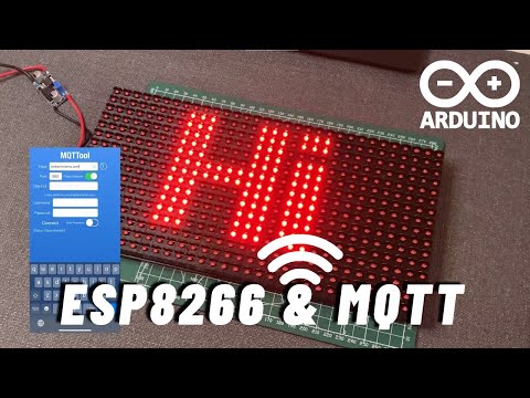 P10 Display DMD Text Box with ESP8266 MQTT (NodeMCU-Arduino) MQTT-DMD