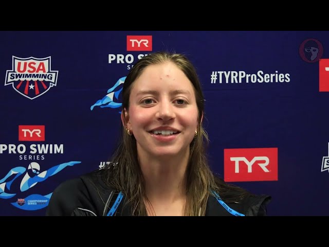 Kate Douglass on 2:19 200 Breast: "The most tired I've been this year at a meet "