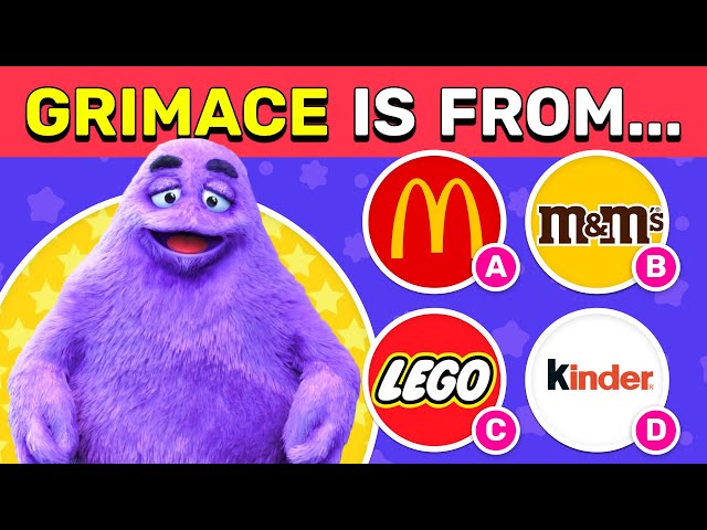Guess the Brand by their Mascot! 🍊 Grimace, Happy Meal, Super Mario...