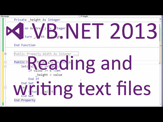VB.NET 2013 - Reading and Writing Text Files