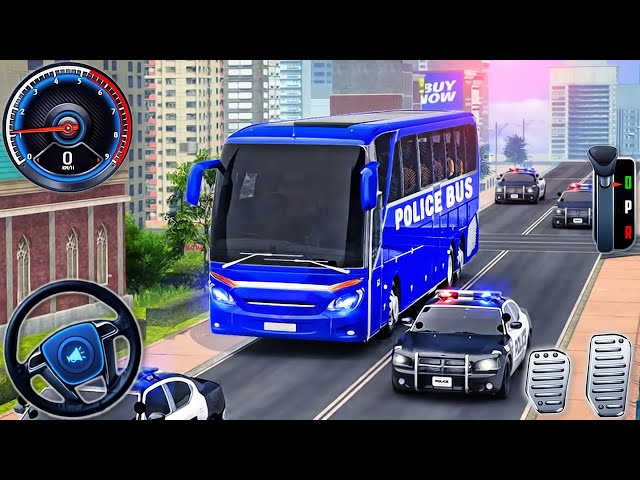 Police Prisoner Bus Transport Simulator 3D - US Police Bus Service Driver - Android GamePlay