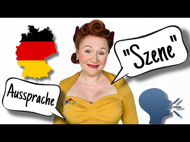 Aussprache Deutsch: das Wort Szene. German pronunciation