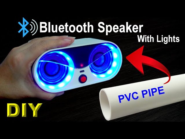 DIY  Mini Bluetooth Speaker PVC Pipe With Lights