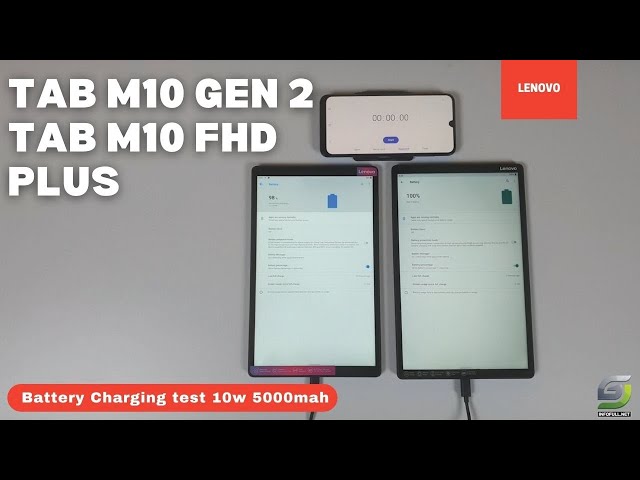 Lenovo Tab M10 Gen 2 vs Tab M10 FHD Plus Battery Charging test 0% to 100% | 10W charger 5000mAh