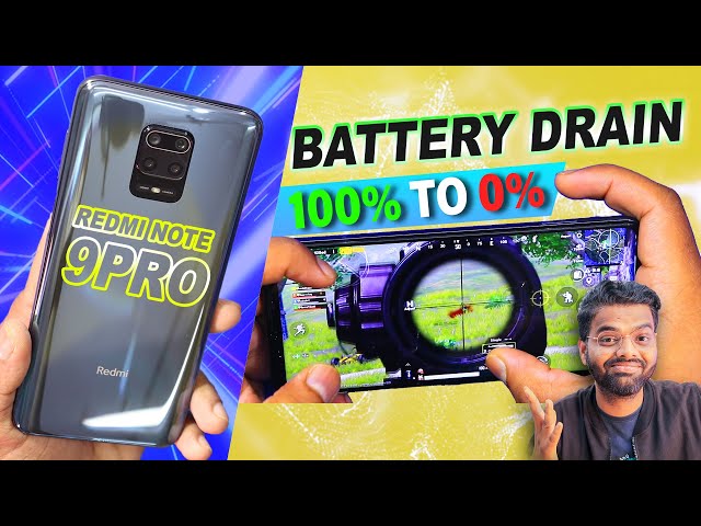Redmi Note 9 Pro Pubg Battery Drain Test 100%-0% (Smooth+Extreme) New BENCHMARK😲😲