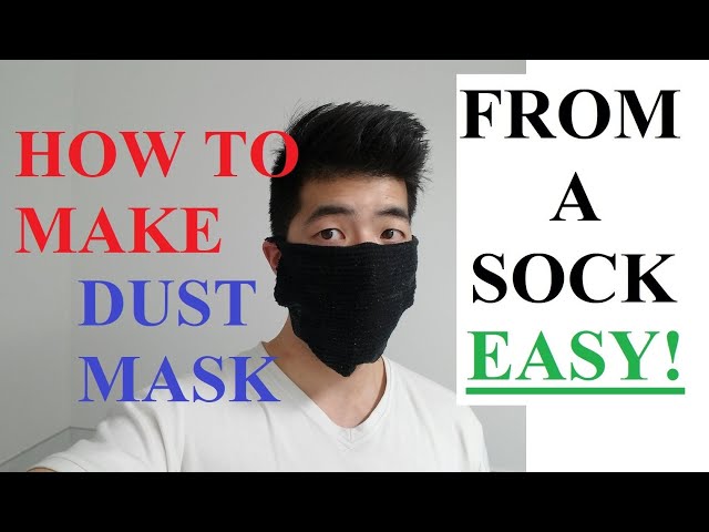 HOW TO MAKE DUST MASK out of SOCKS with ONLY SCISSORS! DIY
