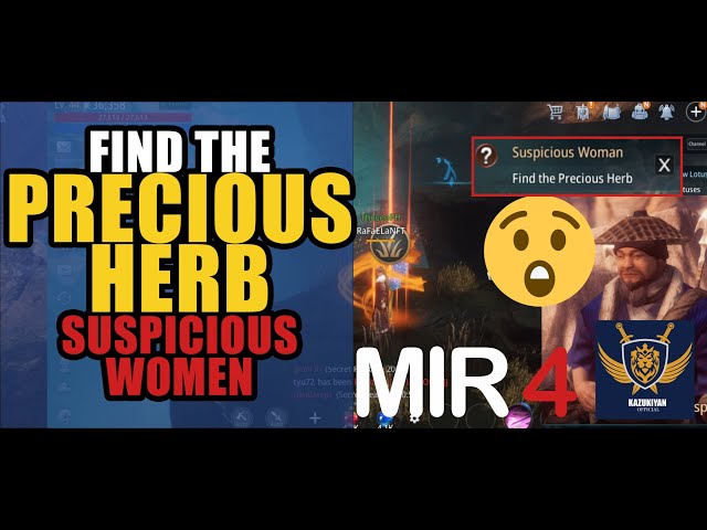 Find the Precious Herb "SUSPICIOUS WOMAN" Guide | MIR4 Request Walkthrough #MIR4