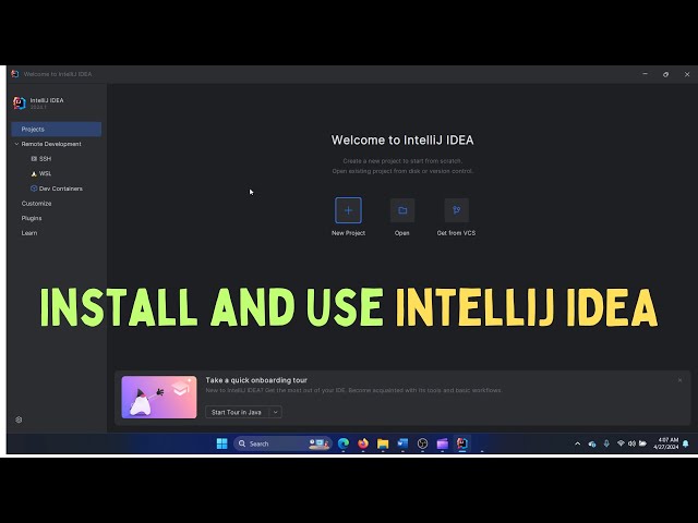 How to Install and Use IntelliJ IDEA on Windows 11