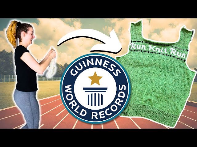Can I knit a vintage sweater while running? (and break a world record?)