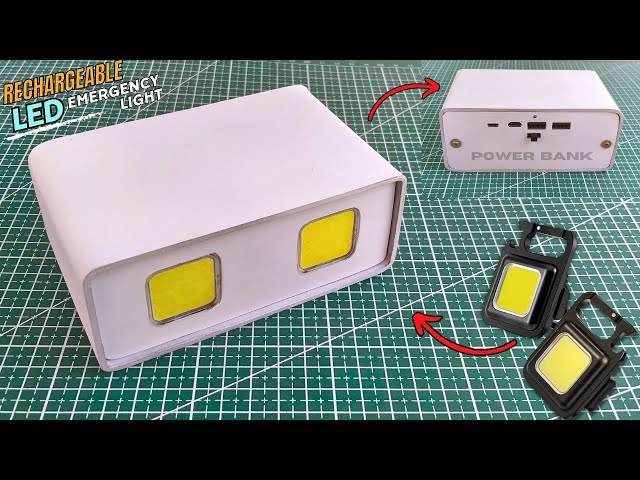 How to make rechargeable emergency led light plus power bank