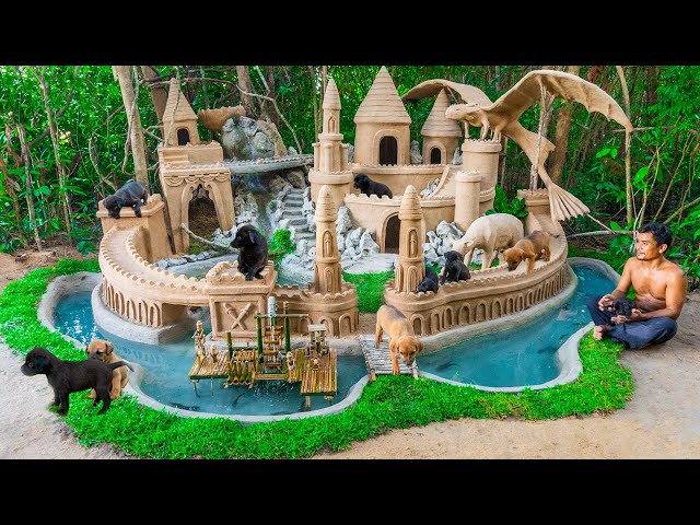 Dog Rescue From Cave Build Dog Castle And Moat Around Dog House