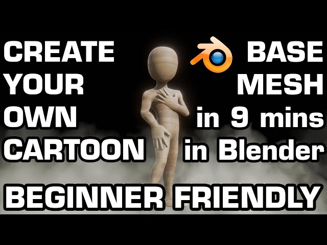 Create Cartoon Base Mesh in 9 mins in Blender for Beginners EASY