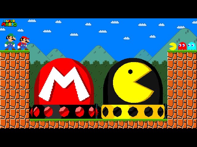 Can Mario Collect Ultimate MARIO - PACMAN Switch in New Super Mario Bros Wii? | Game Animation