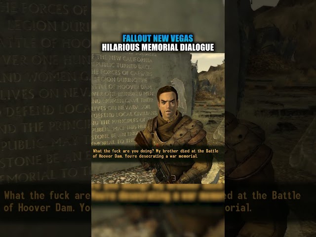 What happens if you shoot the War Memorial in Fallout New Vegas? #fallout