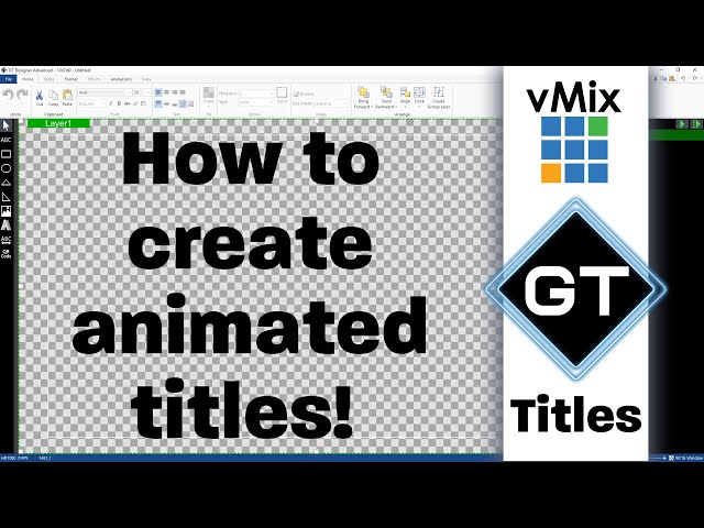 vMix GT Title Designer- How to create animated titles!