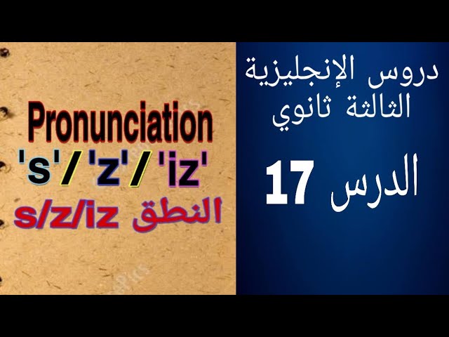 Pronunciation Of Final S ( S / Z / IZ ) - شرح اهم درس في اللغة الانجليزية