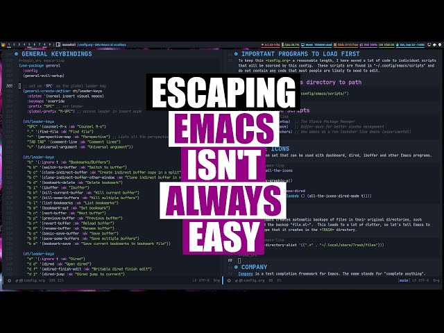 Escaping Emacs...(And You Thought Vim Was Hard To Quit!)