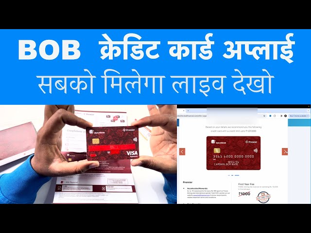 bob credit card apply online 2024 | bob premier credit card unboxing l ifetime free credit card