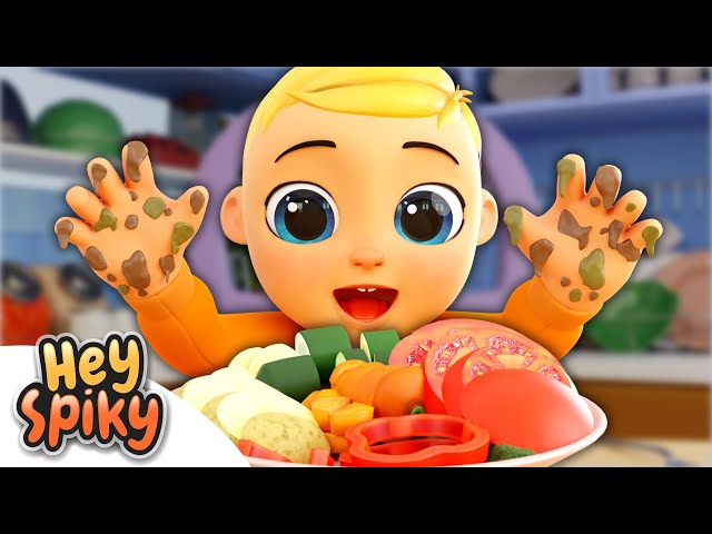 Wash Your Hands & Good Habits Song - Hey Spiky Nursery Rhymes & Kids Songs
