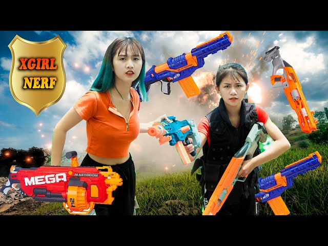 Xgirl Nerf Films: TWO SEAL X Girl Nerf Guns Criminal Alibaba Cherry Was Taken Hostage