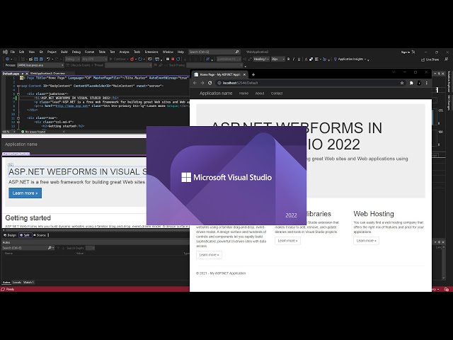 WebForms in Visual Studio 2022 (Getting Started)