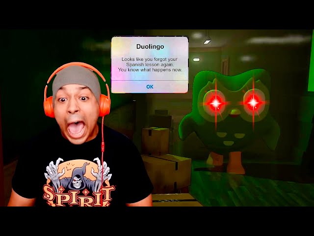 IF YOU MISS YOUR SPANISH LESSON, HE KILLS YOU!! [DUOLINGO HORROR GAME]