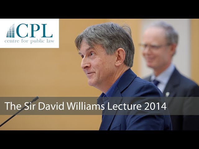 'Not in the Public Interest': The 2014 Sir David Williams Lecture - Conor Gearty