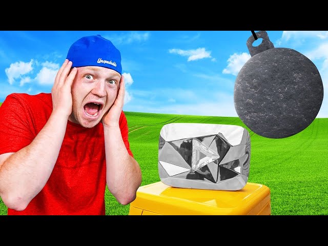 I Tried To DESTROY My DIAMOND PLAY BUTTON! Indestructible!