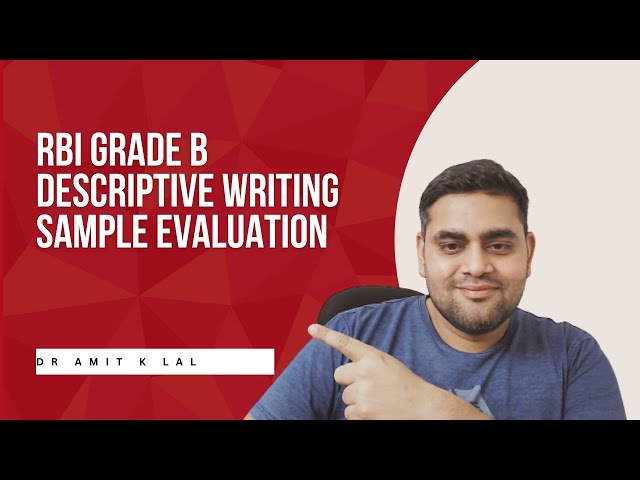 RBI Grade B | Descriptive Writing | Sample Evaluation