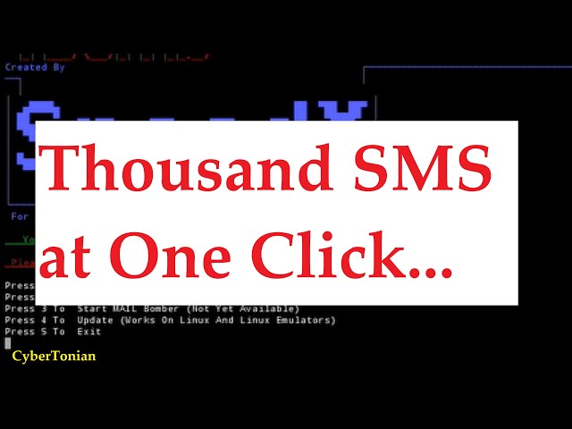 SMS Bombing | Sending 1000 SMS in Just One Click | 2021 | @CyberTonian