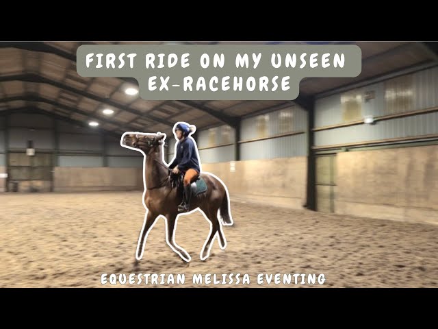 FIRST ride on my UNSEEN EX-RACEHORSE ||  How will she be?! || Equestrian Melissa Eventing